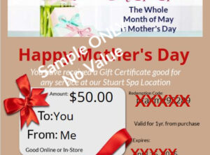 Mother’s Day Gift Certificates